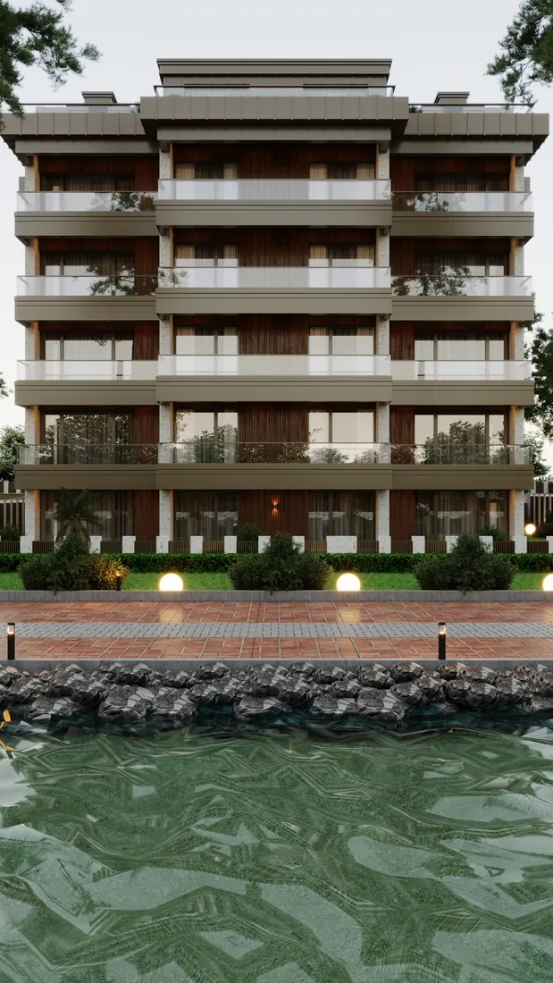 Ahşap Detaylı Apartman – 3. görsel