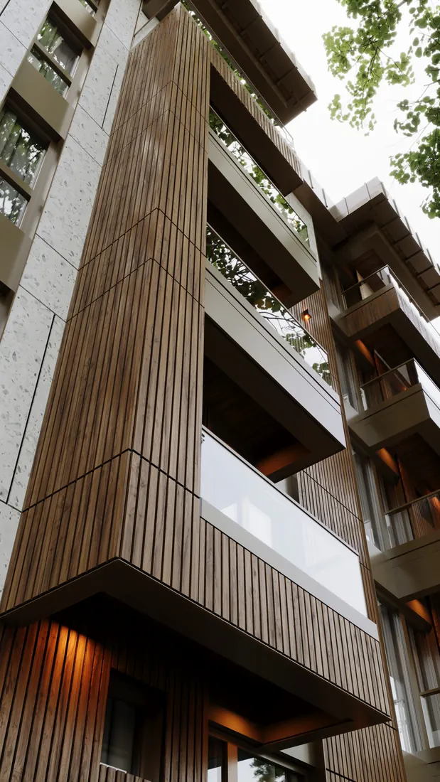 Ahşap Detaylı Apartman – 4. görsel
