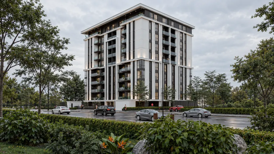 Kent Konutları – konut dış cephe render