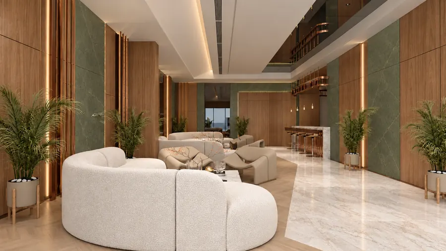 Otel Lobisi – otel i̇ç mekân render