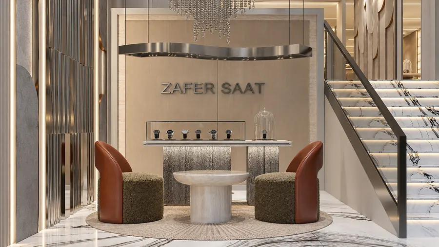 Saat Butiği – mağaza ticari alan render